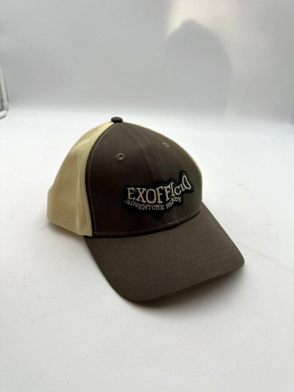 ExOfficio Adventure Ready Trucker Hat Cap One Size Brown Tan Snapback Insect